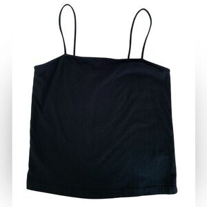 Wild Fable Cropped Black Camisole Top Spaghetti Straps Pullover Juniors L